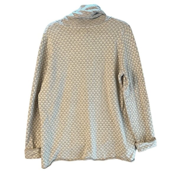 Fatface Women's Grey Geometric Patterned Cowl Neck Blouse Size 18 Oversized - Picture 2 of 8